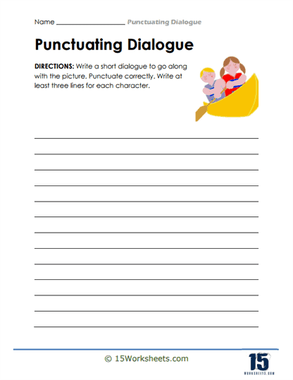Writing Dialogue Worksheet