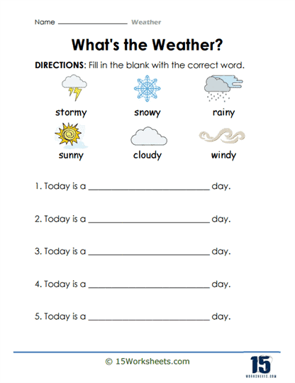 What's the Weather? Worksheet