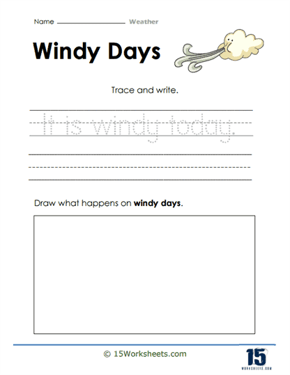 Windy Days Worksheet
