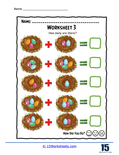 Easter Egg Nest Worksheet