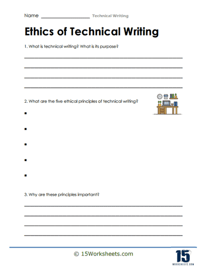 Ethics of Technical Writing Worksheet