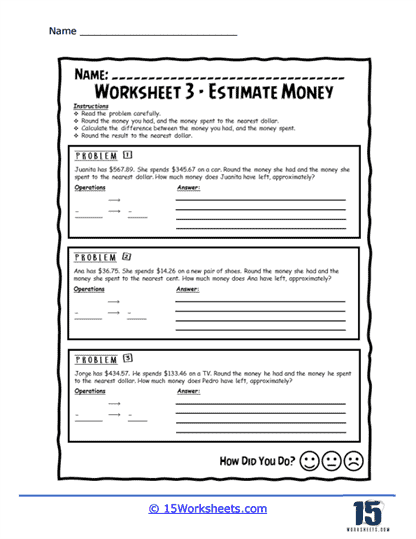Cash Quest Worksheet