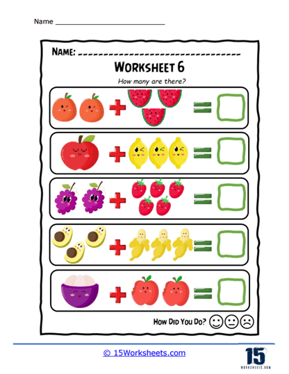 Fruity Sums Worksheet