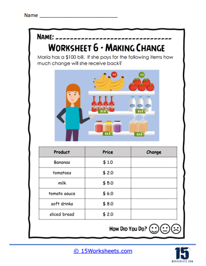 Grocery Guru Worksheet