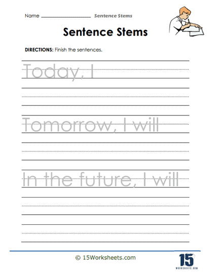 Today and the Future Worksheet