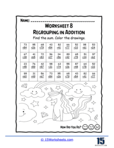 Regrouping in Addition Worksheets - 15 Worksheets.com