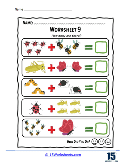 Insect Adds Worksheet