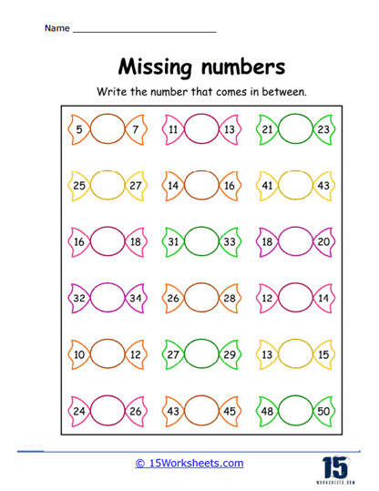 Colorful Counting Circles Worksheet