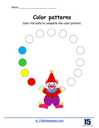 Color Patterns Worksheets
