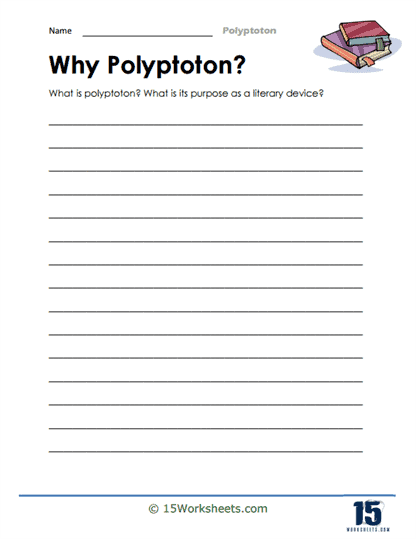 The Power of Polyptoton Worksheet