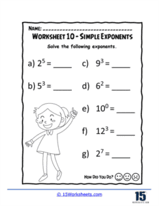 Simple Exponents Worksheets - 15 Worksheets.com