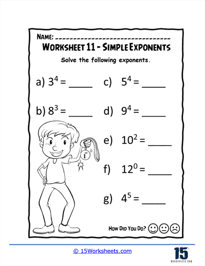 Superstar of Squares and Cubes Worksheet