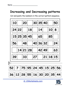 Increasing and Decreasing Patterns Worksheets - 15 Worksheets.com