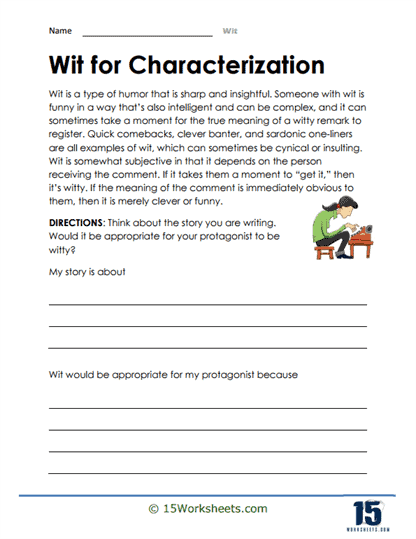Crafting Clever Characters Worksheet