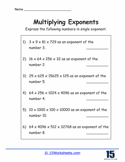 Exponential Ascent Worksheet