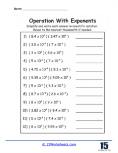 Operations With Exponents Worksheet.pdf Operations with Exponents Worksheets - 15 Worksheets.com