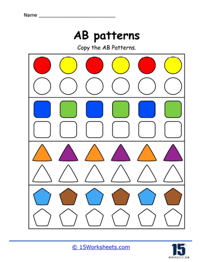 Shades and Shapes Party Worksheet