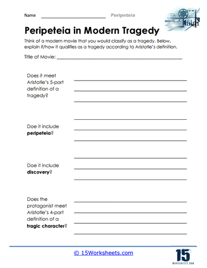 Tragedy Today Worksheet