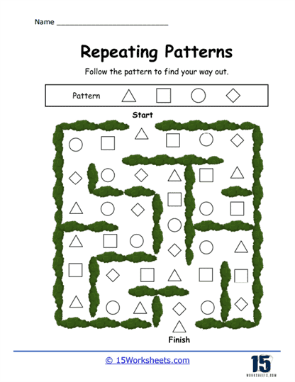 Repeating Pattern Worksheets