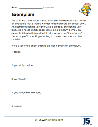 Example Explorer Worksheet