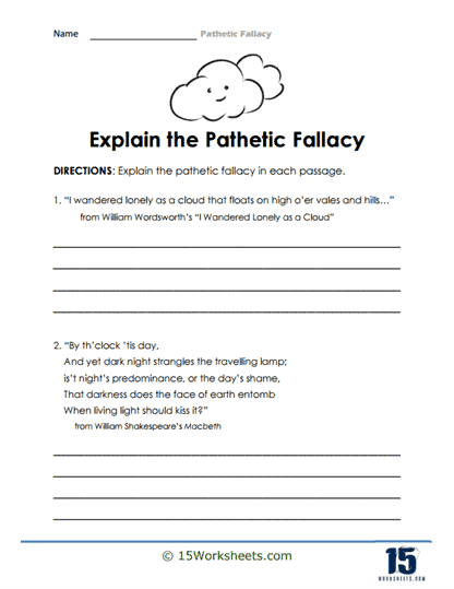 Cloudy with a Chance of Emotions Worksheet