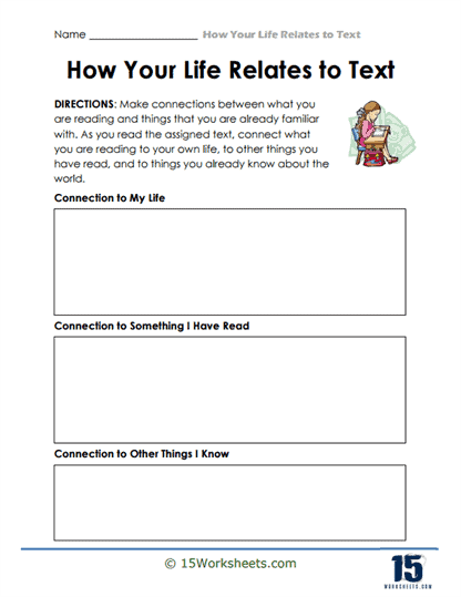 Reading Reflections Map Worksheet