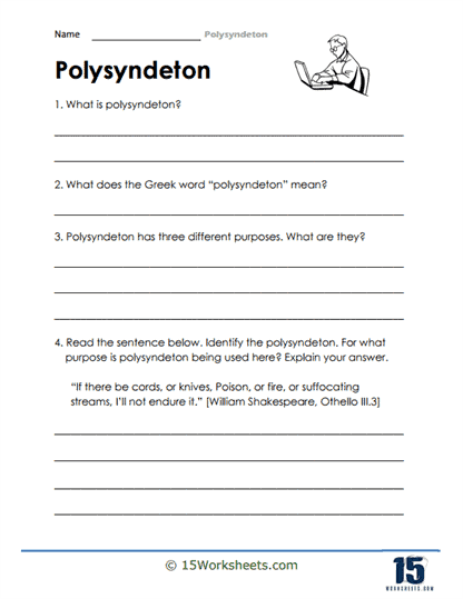 The Polysyndeton Probe Worksheet