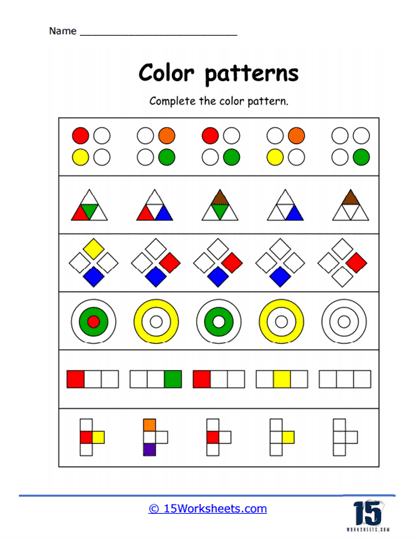 Geometric Color Quest Worksheet