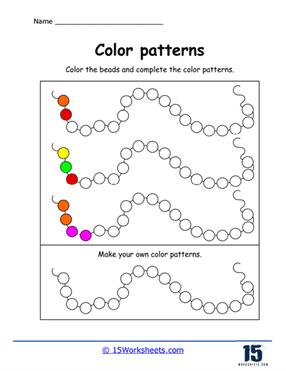 Beaded Patterns Worksheet