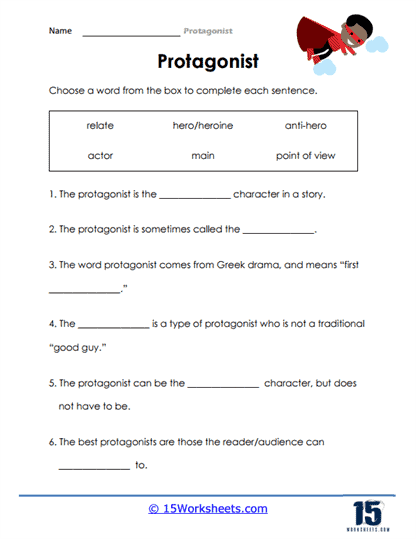 Character Quest Worksheet