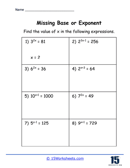 Exponential Enigma Worksheet