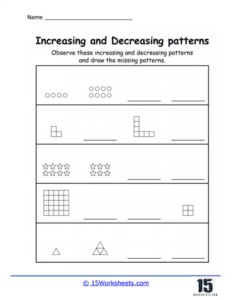 Increasing and Decreasing Patterns Worksheets - 15 Worksheets.com