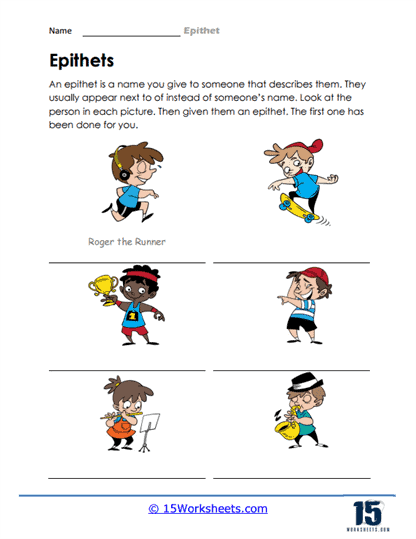 Character Capers Worksheet