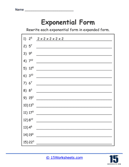 Expand the Power Worksheet
