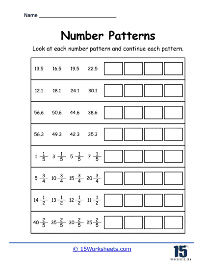 Sequences and Sums Worksheet