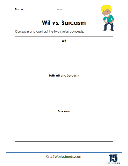 Sarcasm Showdown Worksheet