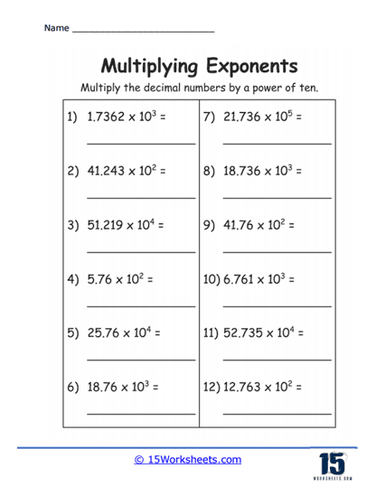 Decimal Dynamo Worksheet