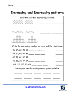 Increasing and Decreasing Patterns Worksheets - 15 Worksheets.com