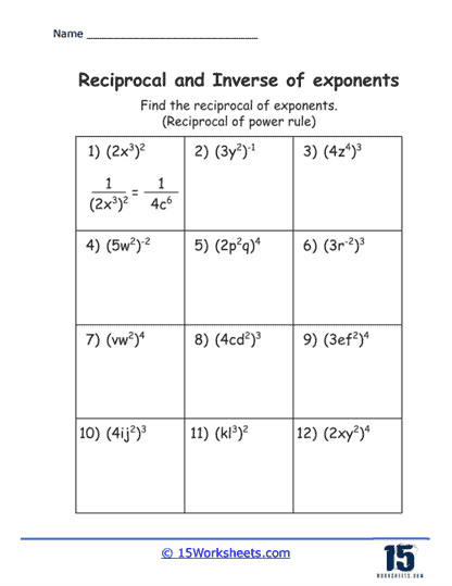 Algebraic Acrobatics Worksheet