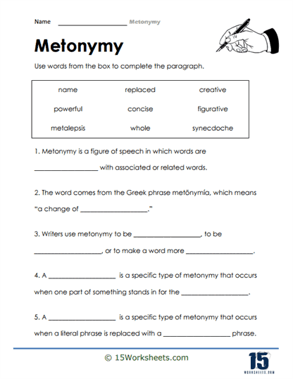 Word Swap Worksheet