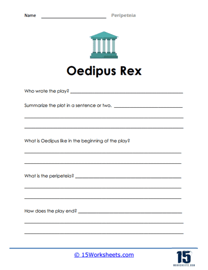 Story of Oedipus Worksheet
