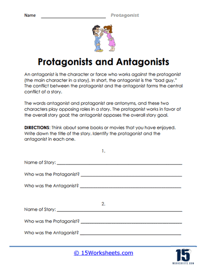 Character Face-Off Worksheet