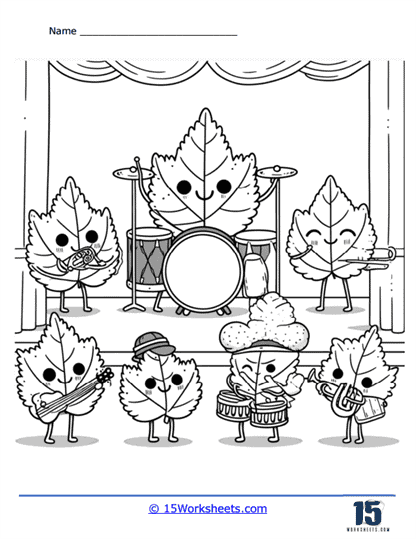 The Band Coloring Page