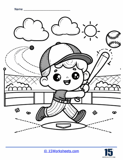 Going Yard Coloring Page