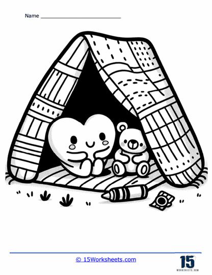 Cozy Tent Coloring Page