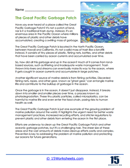 Ocean Alert Worksheet