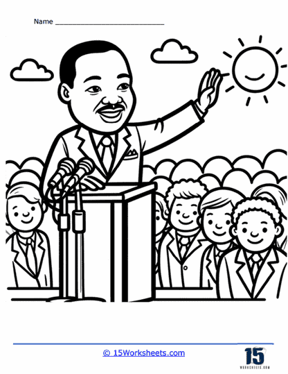 Inspiring Leader Coloring Page