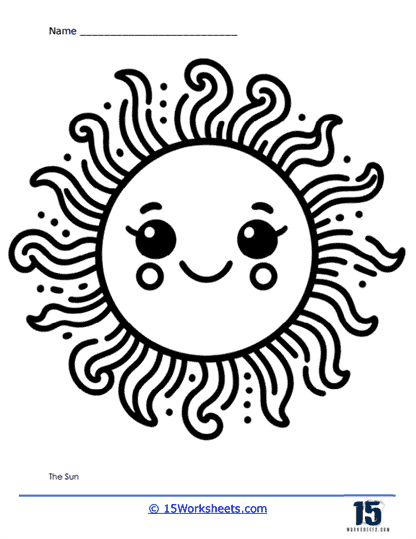 The Sun Coloring Page