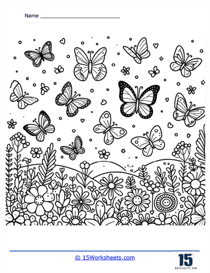 In the Meadow Coloring Page