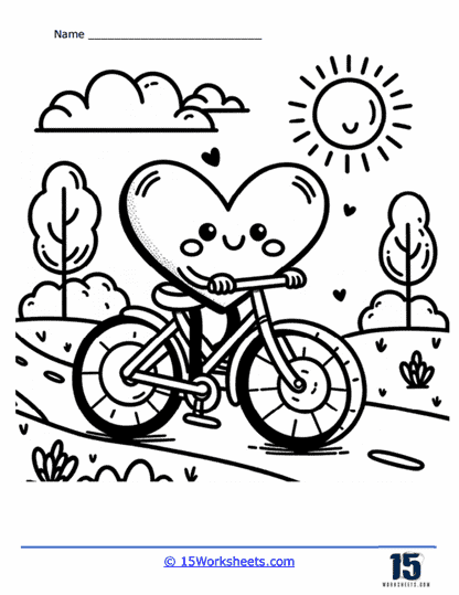 Parking Bike Coloring Page
